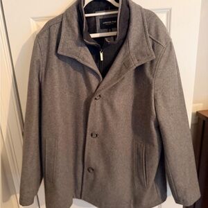 London Fog Men's Gray Pea Coat